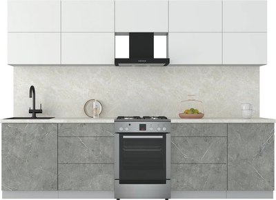 Кухонный гарнитур Интерлиния Мила Матте 2.9 Б - фото