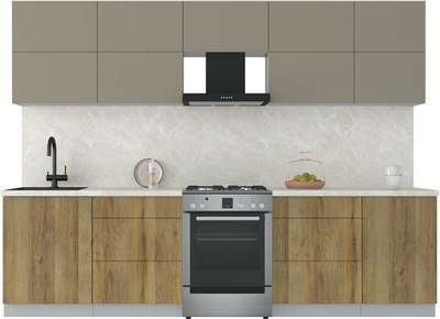 Кухонный гарнитур Интерлиния Мила Матте 2.9 Б - фото