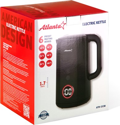 Электрочайник Atlanta ATH-2538 (черный)