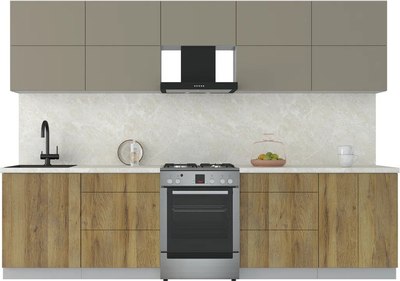 Кухонный гарнитур Интерлиния Мила Матте 3.0 Б - фото