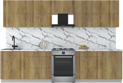 Кухонный гарнитур Интерлиния Мила Матте 3.1 Б - фото