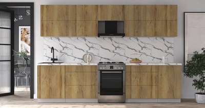 Кухонный гарнитур Интерлиния Мила Матте 3.1 Б