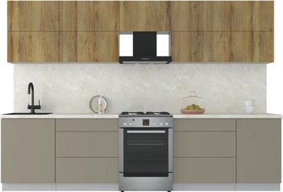 Кухонный гарнитур Интерлиния Мила Матте 3.1 Б - фото
