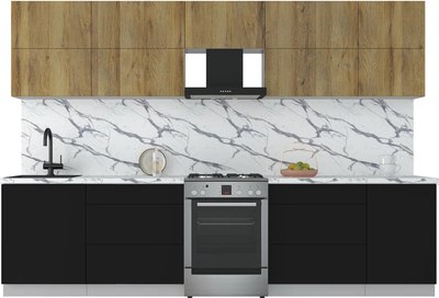Кухонный гарнитур Интерлиния Мила Матте 3.1 Б - фото