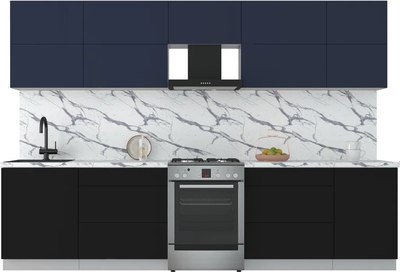 Кухонный гарнитур Интерлиния Мила Матте 3.1 Б - фото