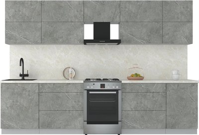 Кухонный гарнитур Интерлиния Мила Матте 3.1 Б - фото