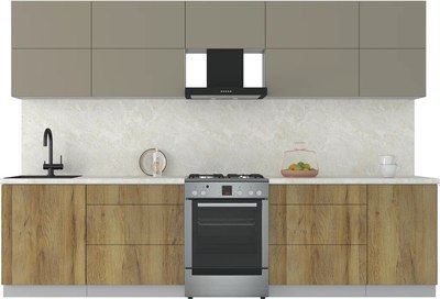 Кухонный гарнитур Интерлиния Мила Матте 3.1 Б - фото