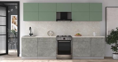 Кухонный гарнитур Интерлиния Мила Матте 3.1 Б