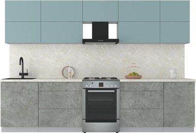 Кухонный гарнитур Интерлиния Мила Матте 3.1 Б - фото