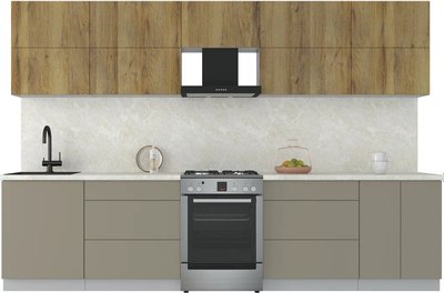 Кухонный гарнитур Интерлиния Мила Матте 3.2 Б - фото