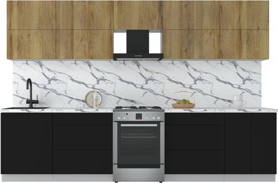 Кухонный гарнитур Интерлиния Мила Матте 3.2 Б - фото