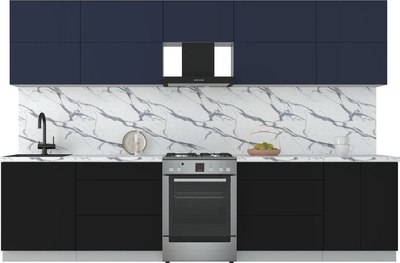 Кухонный гарнитур Интерлиния Мила Матте 3.2 Б - фото