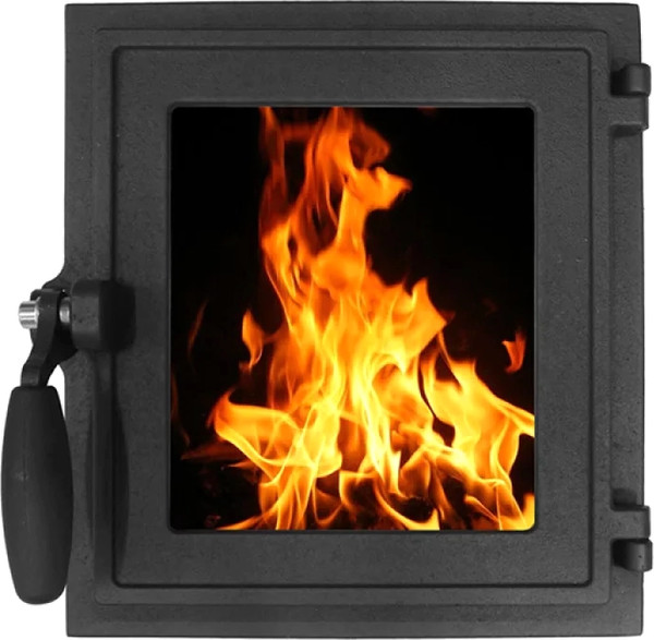 Дверца печная Литком Топочная ДТГ-4КС (Р) Карелия - фото