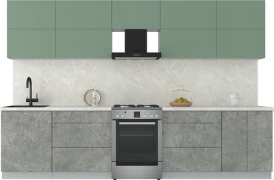 Кухонный гарнитур Интерлиния Мила Матте 3.2 Б - фото