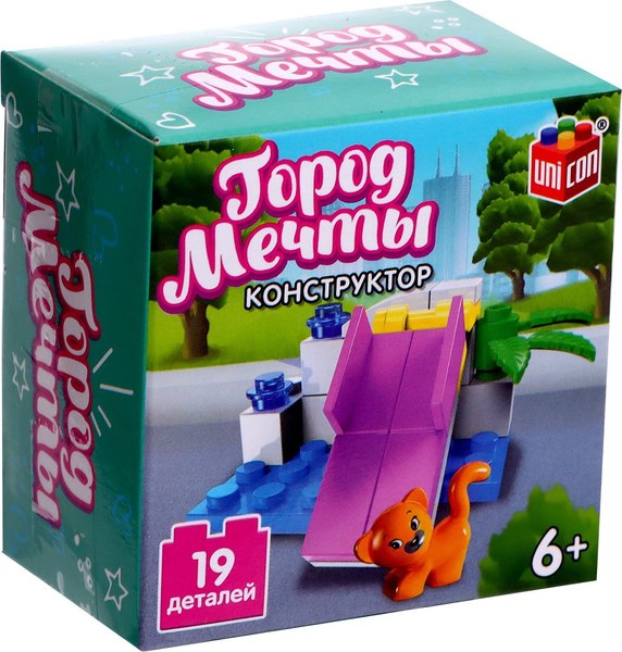 Конструктор Unicon Город мечты. Кошечка на площадке 20514-11 / 9226516 - фото