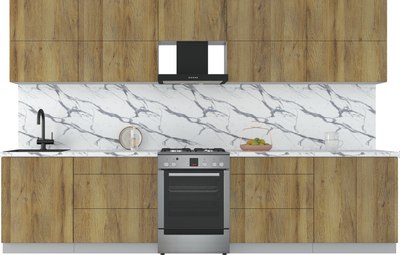 Кухонный гарнитур Интерлиния Мила Матте 3.3 Б - фото