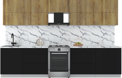 Кухонный гарнитур Интерлиния Мила Матте 3.3 Б - фото