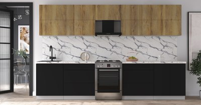 Кухонный гарнитур Интерлиния Мила Матте 3.3 Б