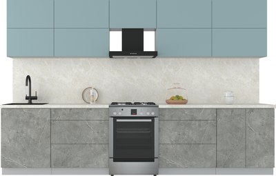 Кухонный гарнитур Интерлиния Мила Матте 3.3 Б - фото