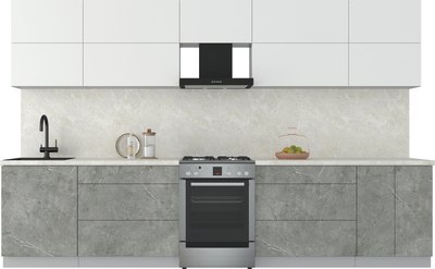 Кухонный гарнитур Интерлиния Мила Матте 3.4 Б - фото