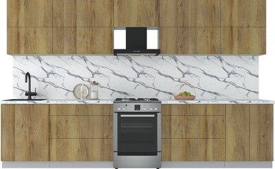 Кухонный гарнитур Интерлиния Мила Матте 3.4 Б - фото