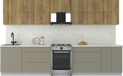 Кухонный гарнитур Интерлиния Мила Матте 3.4 Б - фото