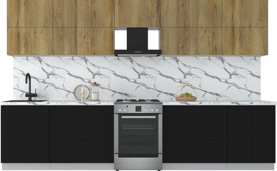 Кухонный гарнитур Интерлиния Мила Матте 3.4 Б - фото