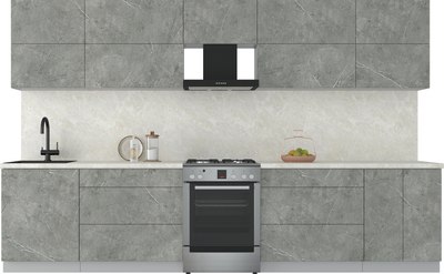 Кухонный гарнитур Интерлиния Мила Матте 3.4 Б - фото