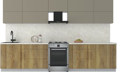 Кухонный гарнитур Интерлиния Мила Матте 3.4 Б - фото