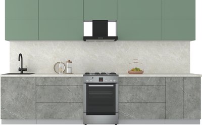 Кухонный гарнитур Интерлиния Мила Матте 3.4 Б - фото