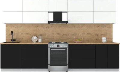 Кухонный гарнитур Интерлиния Мила Матте 3.5 Б - фото