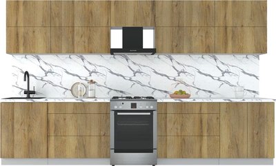 Кухонный гарнитур Интерлиния Мила Матте 3.5 Б - фото