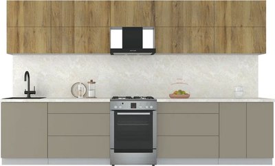 Кухонный гарнитур Интерлиния Мила Матте 3.5 Б - фото