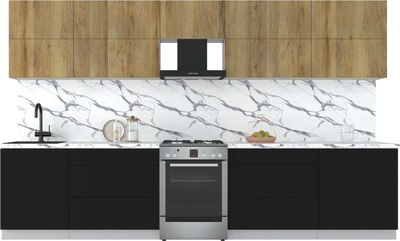 Кухонный гарнитур Интерлиния Мила Матте 3.5 Б - фото