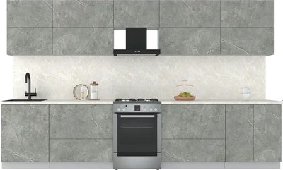 Кухонный гарнитур Интерлиния Мила Матте 3.5 Б - фото