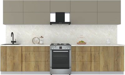 Кухонный гарнитур Интерлиния Мила Матте 3.5 Б - фото