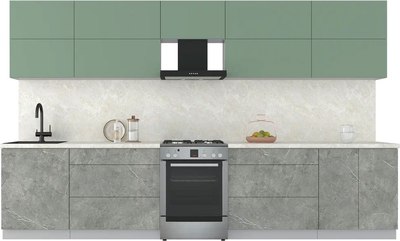 Кухонный гарнитур Интерлиния Мила Матте 3.5 Б - фото