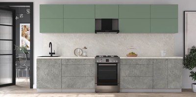 Кухонный гарнитур Интерлиния Мила Матте 3.5 Б