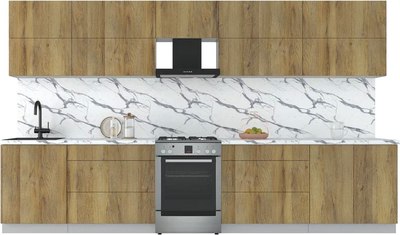 Кухонный гарнитур Интерлиния Мила Матте 3.6 Б - фото