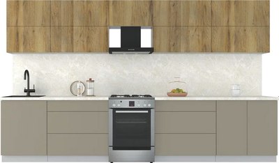 Кухонный гарнитур Интерлиния Мила Матте 3.6 Б - фото