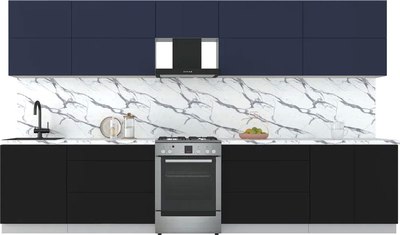 Кухонный гарнитур Интерлиния Мила Матте 3.6 Б - фото