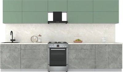 Кухонный гарнитур Интерлиния Мила Матте 3.6 Б - фото