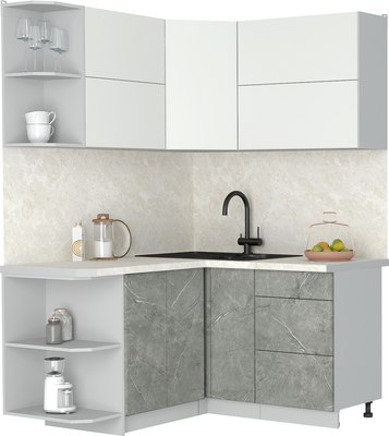 Кухонный гарнитур Интерлиния Мила Матте 1.5x1.4 А - фото