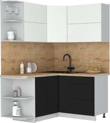 Кухонный гарнитур Интерлиния Мила Матте 1.5x1.4 А - фото