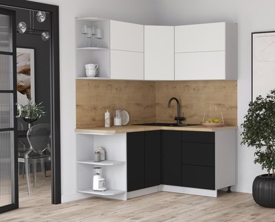 Кухонный гарнитур Интерлиния Мила Матте 1.5x1.4 А