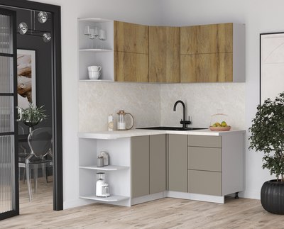 Кухонный гарнитур Интерлиния Мила Матте 1.5x1.4 А