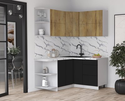 Кухонный гарнитур Интерлиния Мила Матте 1.5x1.4 А