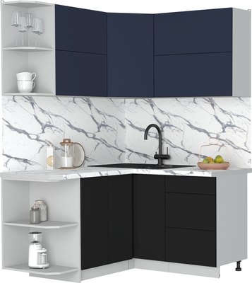 Кухонный гарнитур Интерлиния Мила Матте 1.5x1.4 А - фото