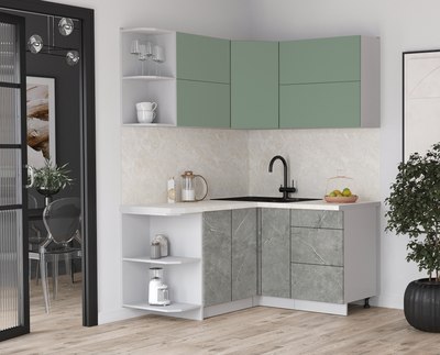 Кухонный гарнитур Интерлиния Мила Матте 1.5x1.4 А