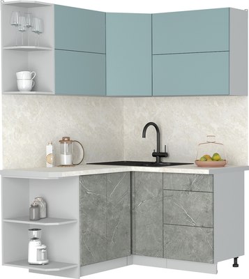 Кухонный гарнитур Интерлиния Мила Матте 1.5x1.4 А - фото